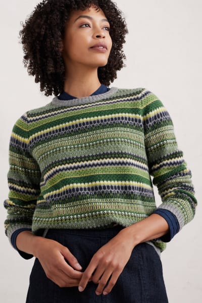 Wool fair isle jumper womens deals
