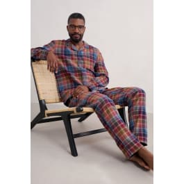 Men plaid pajama set 2025