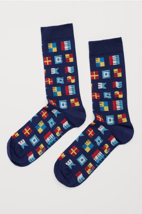Men's Bamboo Arty Socks Model Image