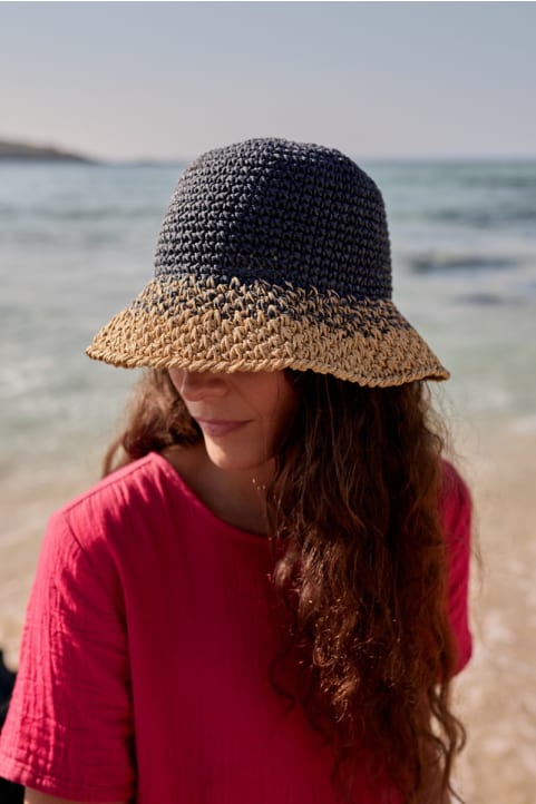 Interweave Mixed Weave Sunhat Model Image