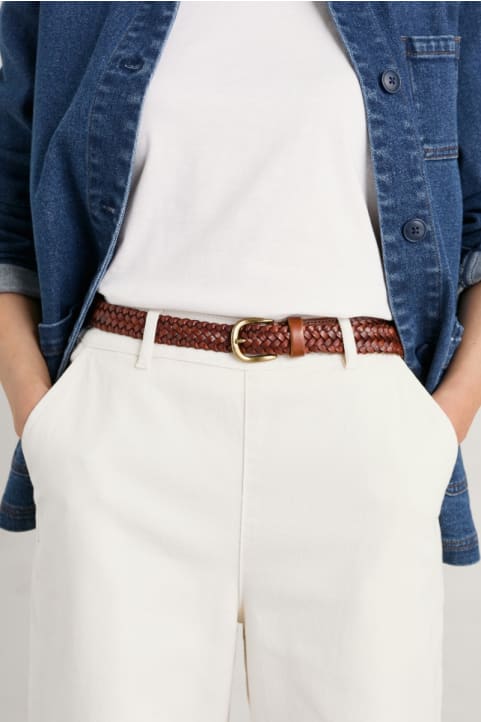 Intertwined Woven Leather Belt