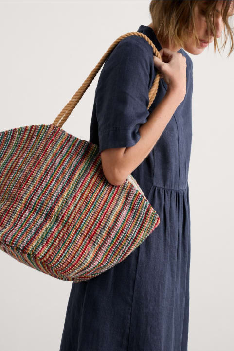 Alkanet Jute Clam-Shaped Bag