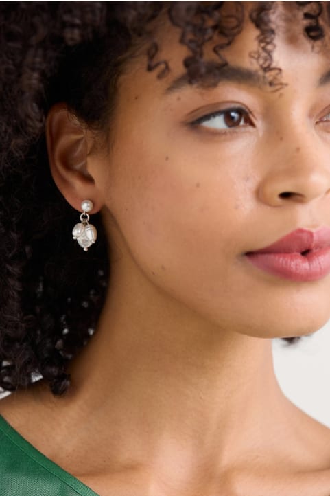 Corsage Pearl & Bead Earrings