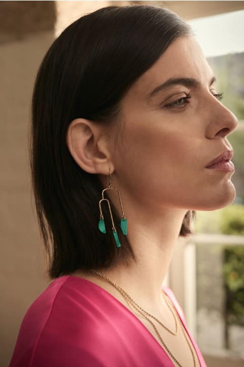 Earth to Sky Gold-Tone Drop Earrings