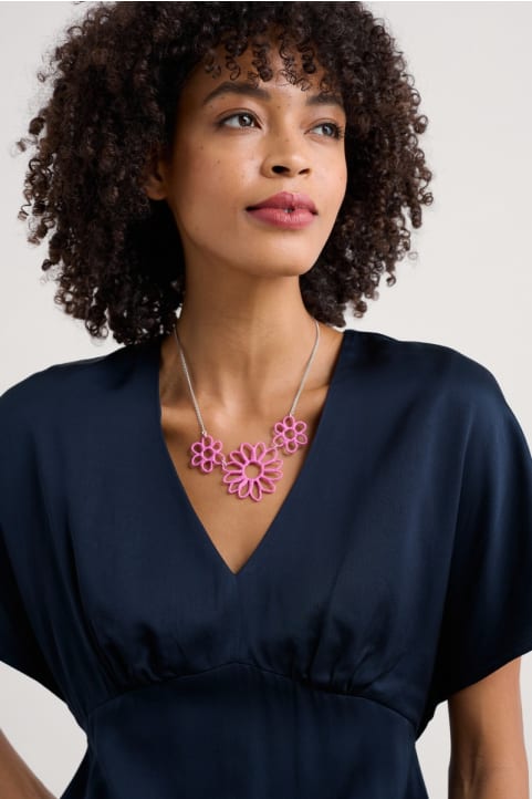Flowering Rush Floral Necklace