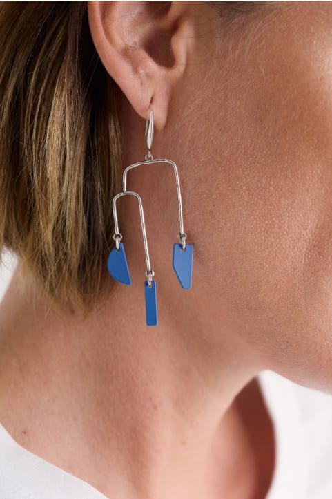 Earth to Sky Silver-Tone Drop Earrings