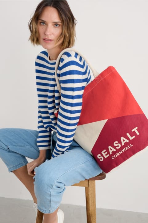 Canvas Red Seasalt Logo Tote Bag Image
