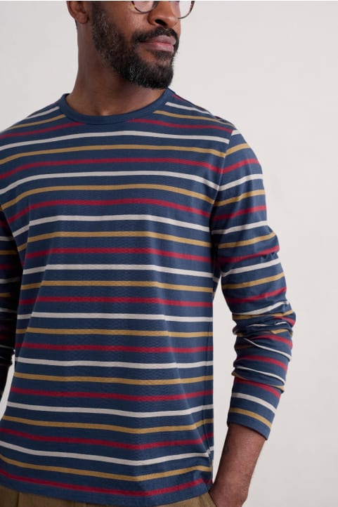 Men's Crew Neck Sailor Shirt in GOTS-Certified Organic Cotton