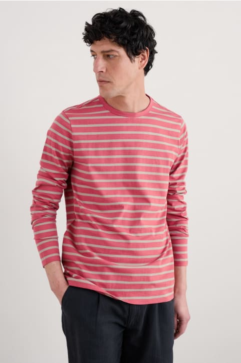 Men's Crew Neck Sailor Shirt in GOTS-Certified Organic Cotton