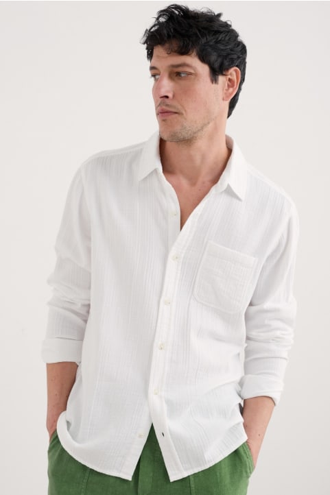 Men's Kettle Double Gauze Shirt in GOTS-Certified Organic Cotton