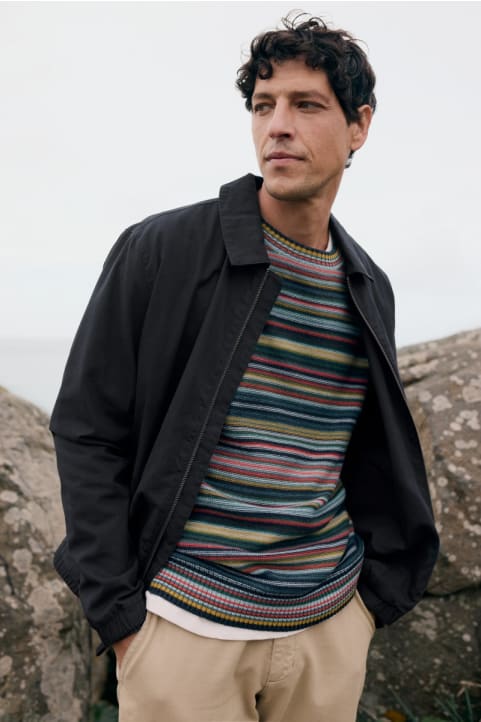 Men's Chesten Organic Cotton Canvas Harrington Jacket Image