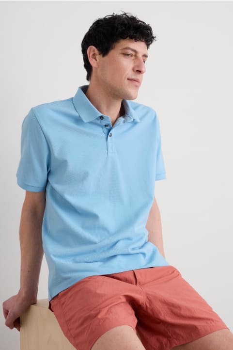 Men's Balefire Polo in GOTS-Certified Organic Cotton Jersey