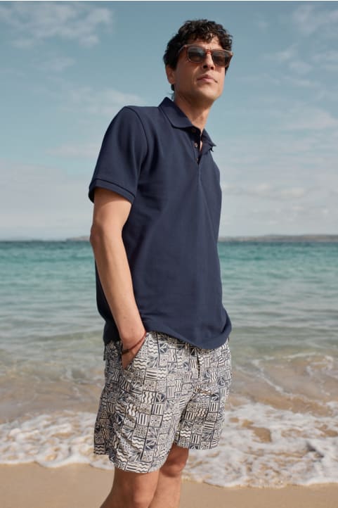 Men's Land and Sea Printed Shorts Image