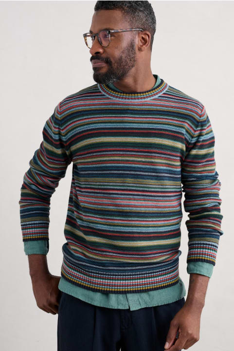 Men's Trenale Organic Cotton Striped Jumper