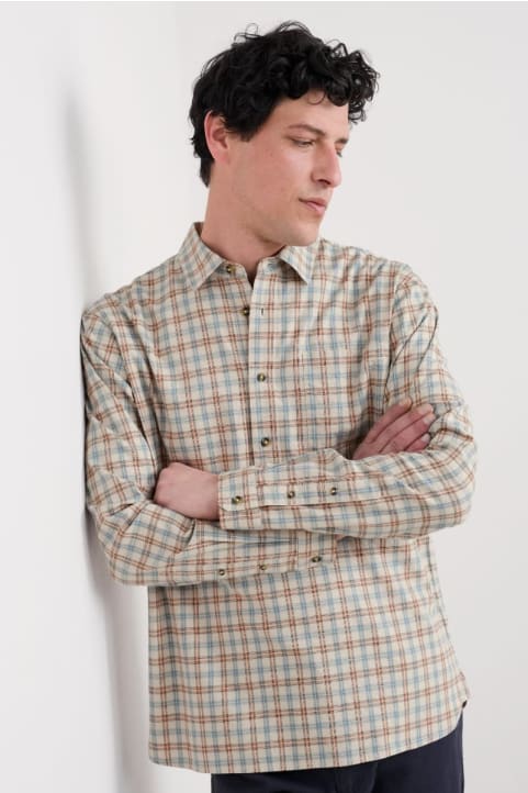 Men's Take Root Half-Placket Check Shirt