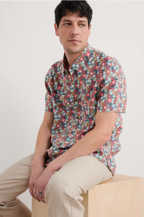 Men's Blue Heron Short Sleeve Shirt