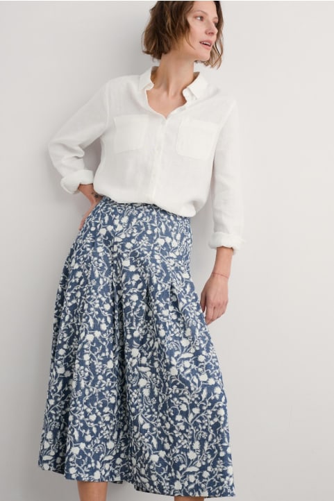 Jamboree Chambray Midi Skirt Image