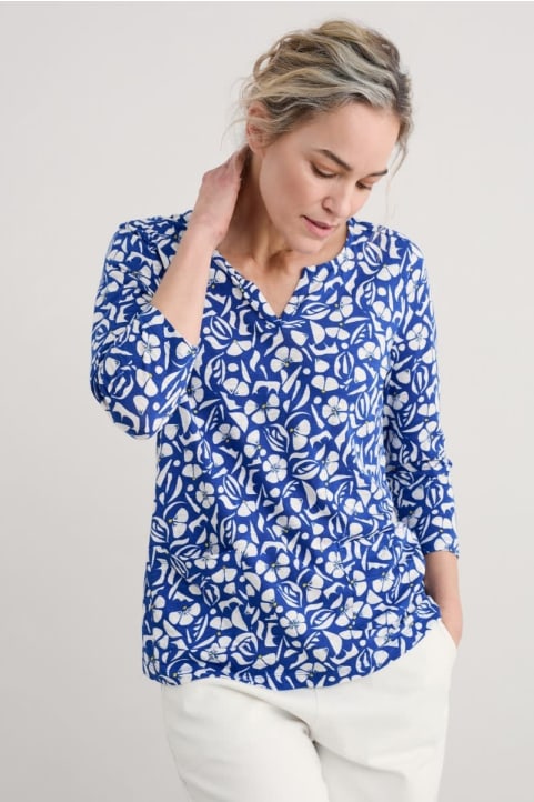 Gypsophilia Notch Neck Top