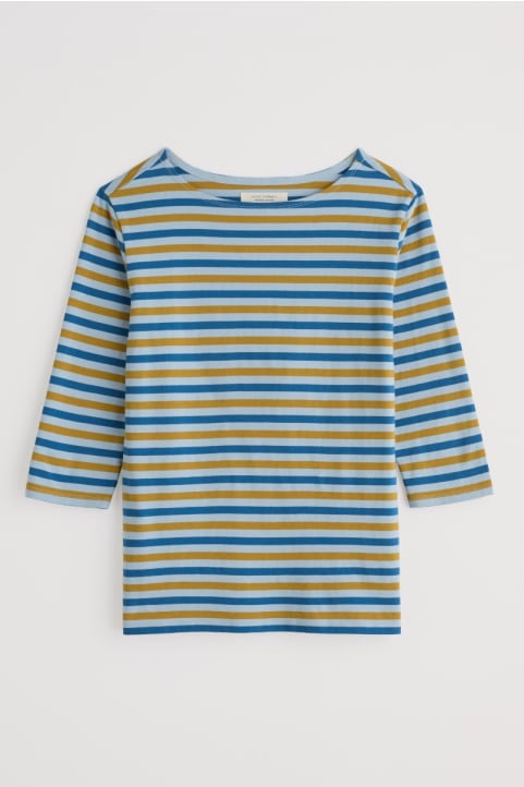 Sailor 3/4 Sleeve Top in GOTS-Certified Organic Cotton Jersey