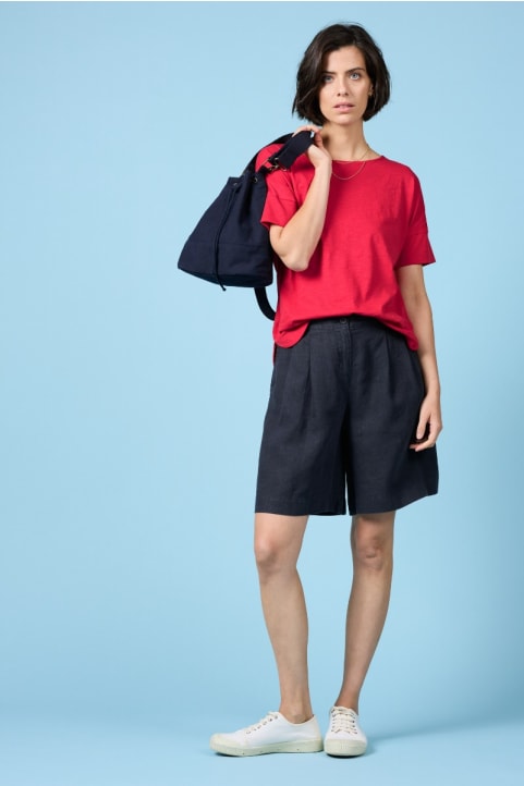 Clover Bloom Linen Shorts Image