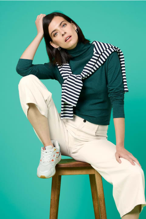 Landing Roll Neck Top (GOTS) Image