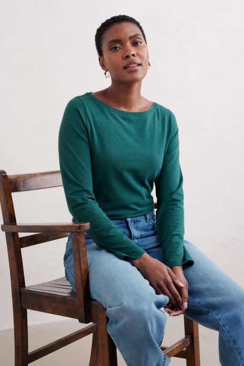 Easel Long Sleeve Jersey Top (GOTS) Image
