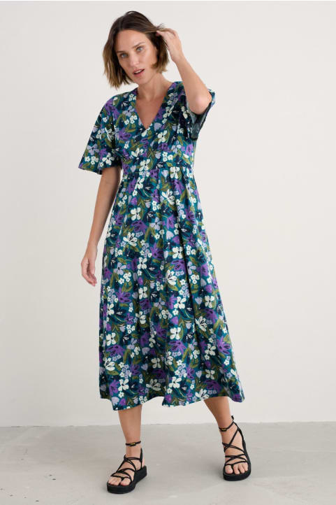 Chateaux Half Sleeve Maxi Dress