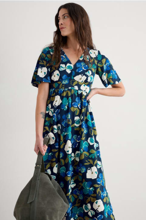 Chateaux Half Sleeve Maxi Dress