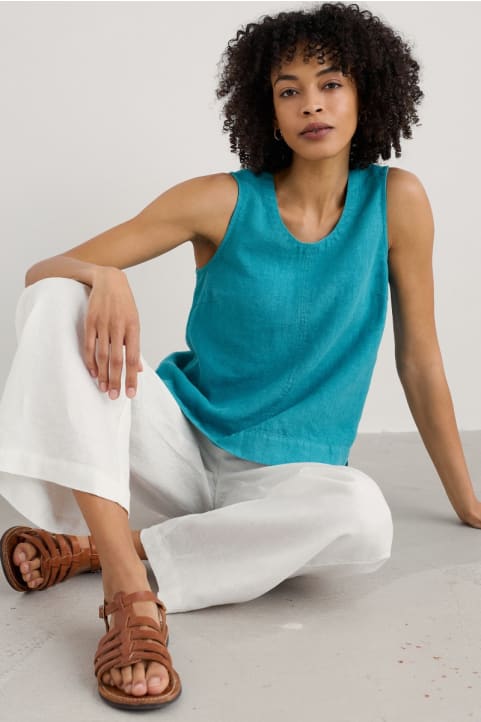Lighthouse Station Linen Vest