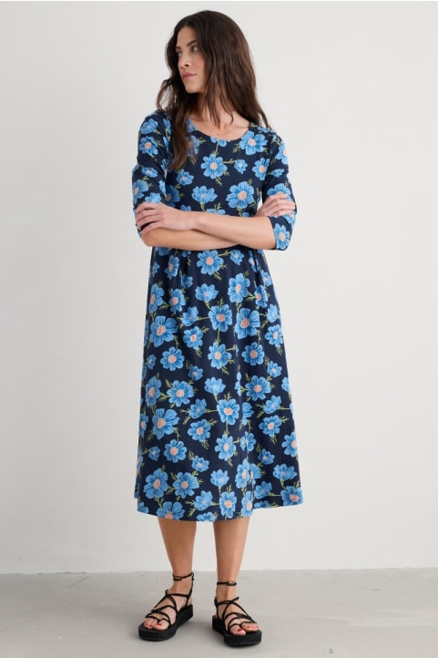 Veronica Midi Dress in GOTS-Certified Organic Cotton Jersey