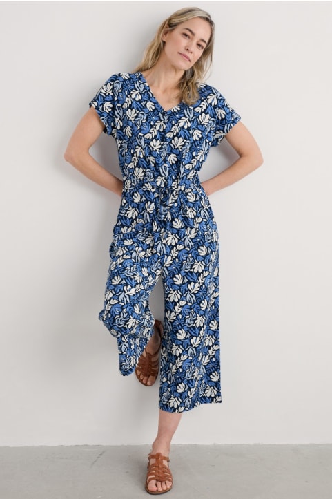 Rose Trellis Wide Leg Jumpsuit Image