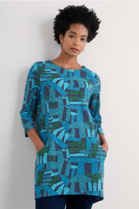 Shore Foraging Tunic in GOTS-Certified Organic Cotton Jersey