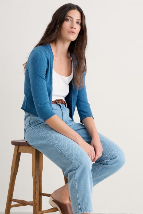 Vanessa Knitted Cardigan in GOTS-Certified Organic Cotton