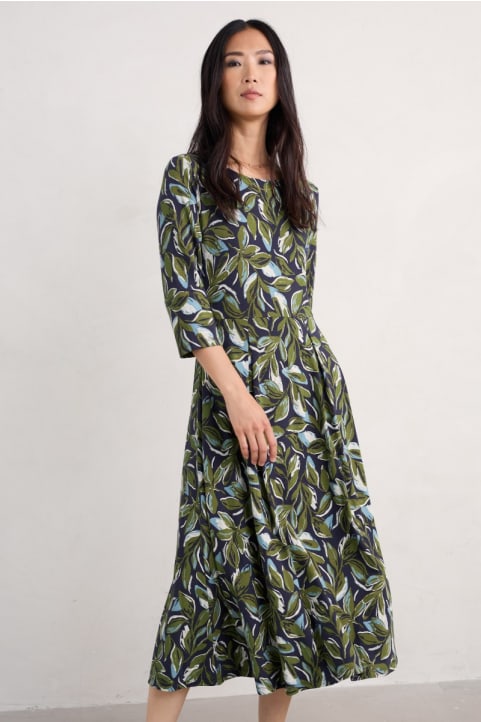 Wild Bouquet 3/4 Sleeve Midi Dress Image