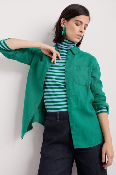 Hazel Branch Linen Shirt Image