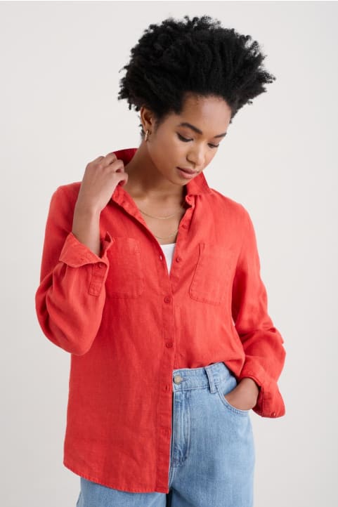 Hazel Branch Linen Shirt Image