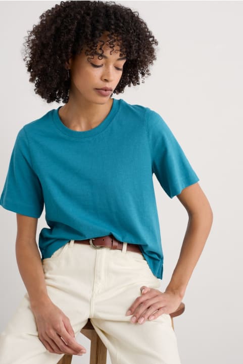 Copseland Striped Organic Cotton T-Shirt (GOTS) Image