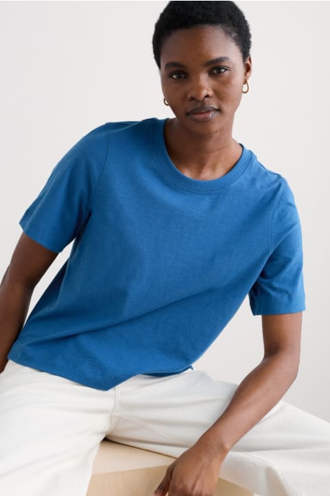 Copseland Striped Organic Cotton T-Shirt (GOTS) Image