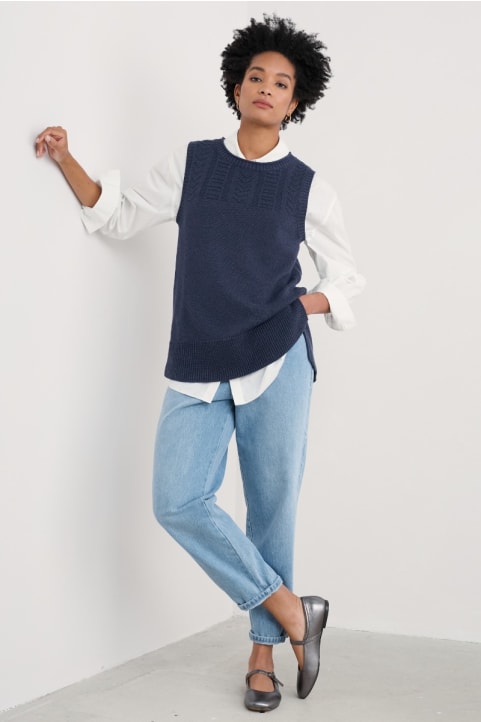 Smallcombe Organic Cotton Knitted Vest (GOTS) Image