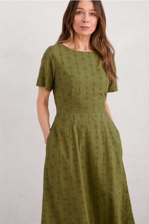 Garden House Broderie Waisted Dress Image