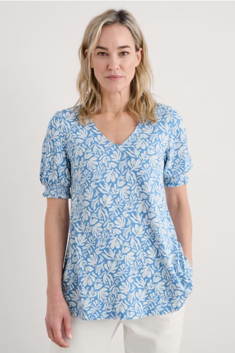 Rosehip V-Neck Jersey Top Image