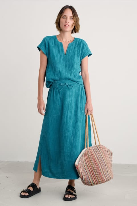 Bee Orchid Maxi Skirt Model Image