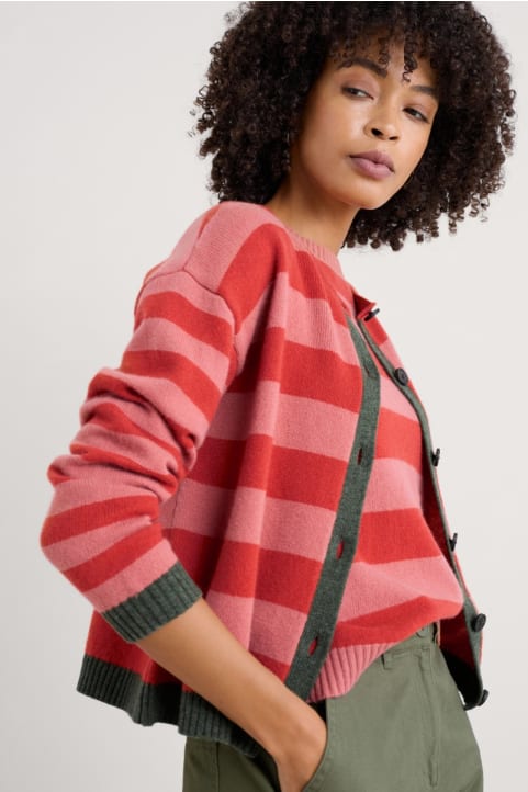 Pinwell Striped Cardigan Made With Lambswool Image