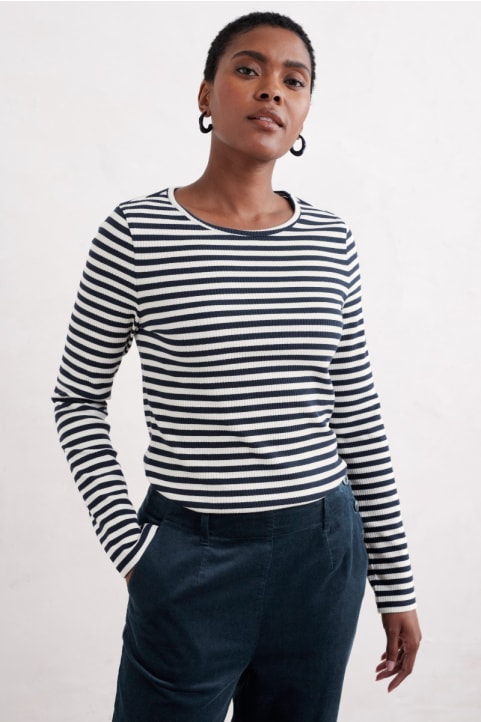 Gorse Lane Rib Top in GOTS-Certified Organic Cotton Jersey