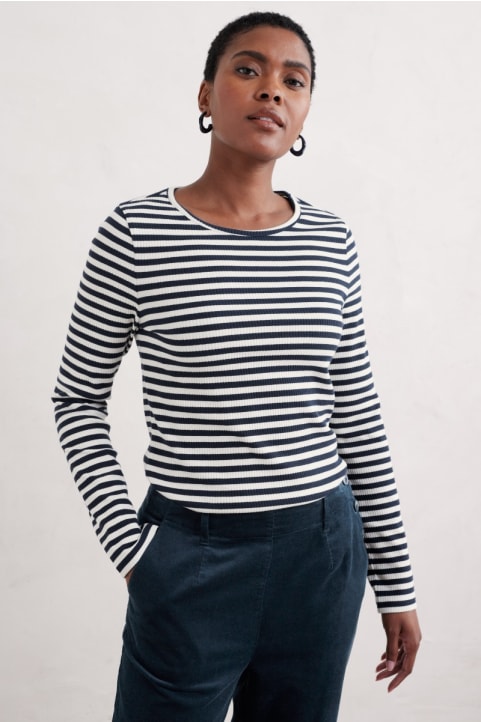 Gorse Lane Rib Top in GOTS-Certified Organic Cotton Jersey