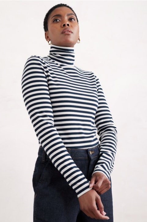 Hazel Rib Top in GOTS-Certified Organic Cotton Jersey