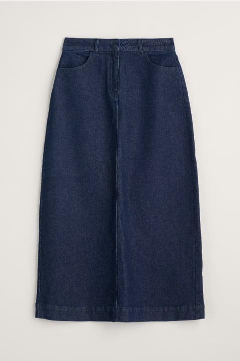 Fruit Tree Midi Denim Skirt Image