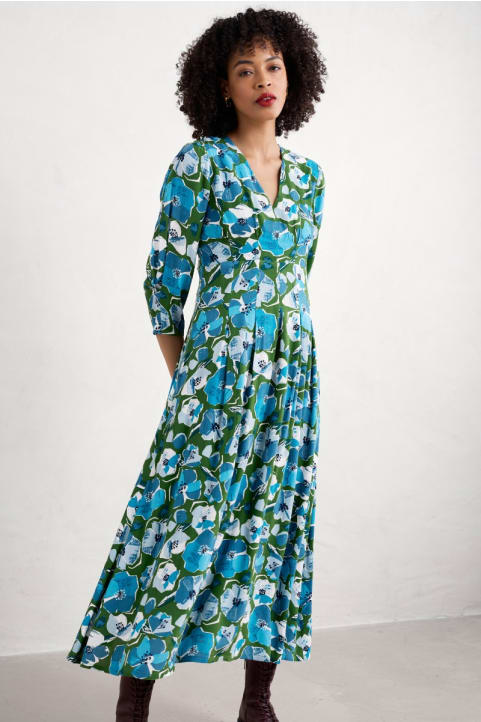 Etta Printed Above-Ankle Dress