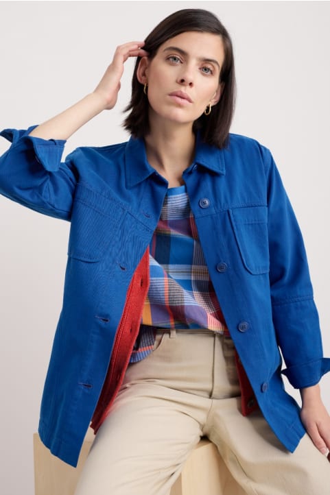 Long Field Organic Cotton Worker Jacket Image