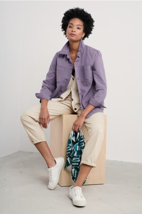 Long Field Organic Cotton Worker Jacket Image
